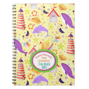 Cuaderno Bloc de notas amarillo de Fun Beach