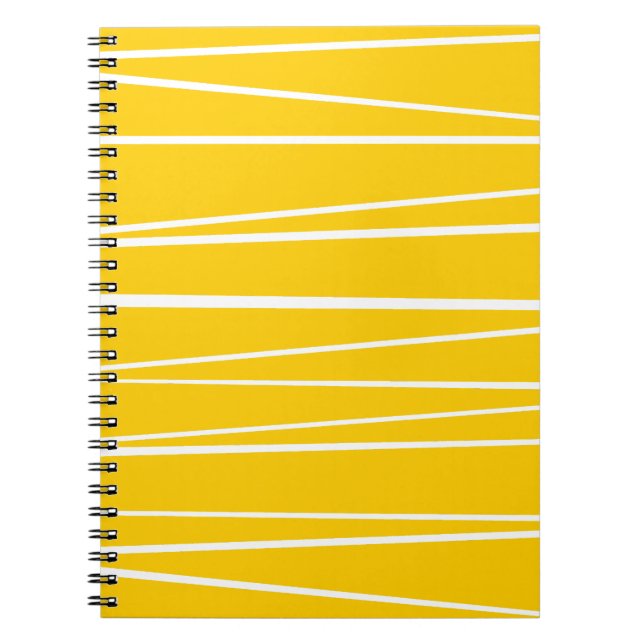 Cuaderno bloc de notas amarillo de Stripe español (Frente)