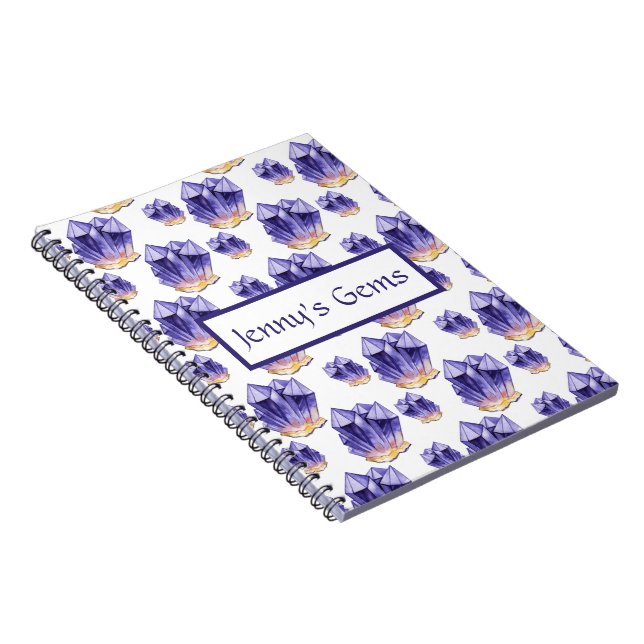 Cuaderno Bloc de notas Amethyst Gemstone (Lado Derecho)