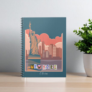 Cuaderno Bloc de notas artístico de Nueva York - Personaliz