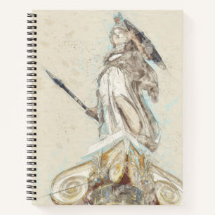 Cuaderno Bloc de notas Athena - Arte clásico de estatua gri