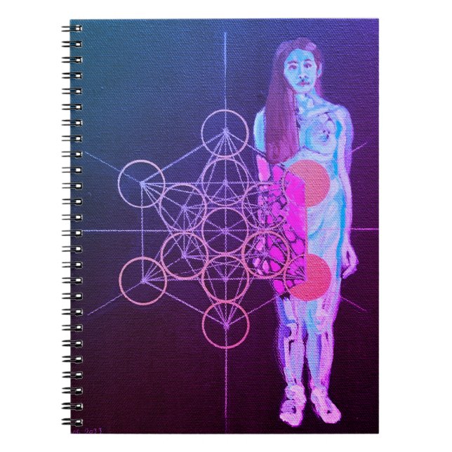 Cuaderno Bloc de notas autoespiral sagrado arte original (Frente)