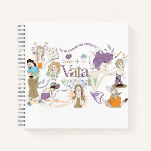 Cuaderno Bloc de notas Ayurveda Vata Dosha con naranja de v