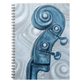 Cuaderno Bloc de notas azul de Bass vertical