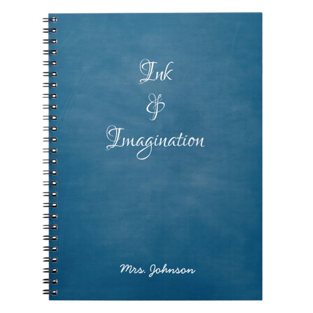 Cuaderno Bloc de notas azul de tinta e imaginación (Frente)