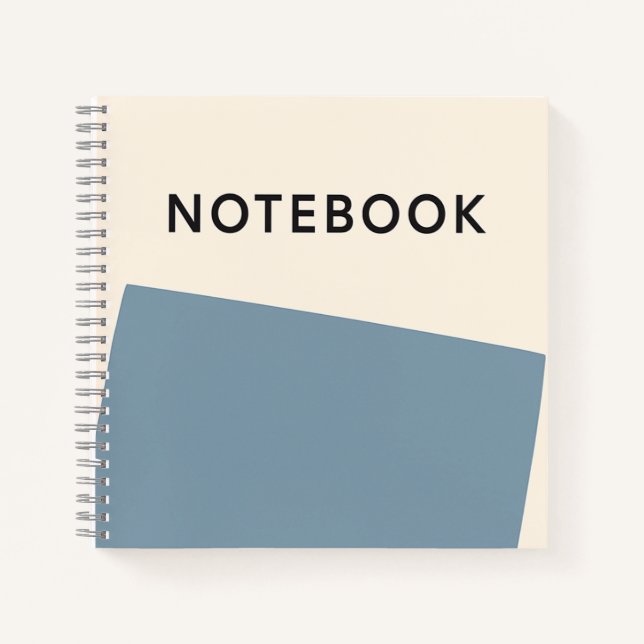 Cuaderno Bloc de notas azul minimalista (Anverso)