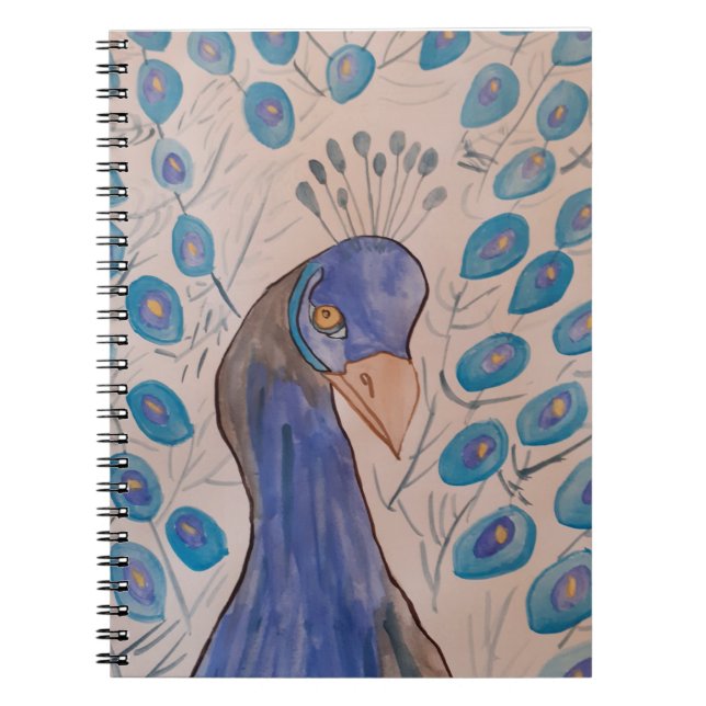 Cuaderno Bloc de notas azul pavo real (Frente)