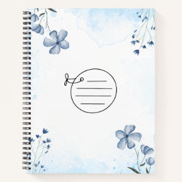 Cuaderno Bloc de notas azul simple