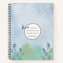 Cuaderno Bloc de notas azul simple