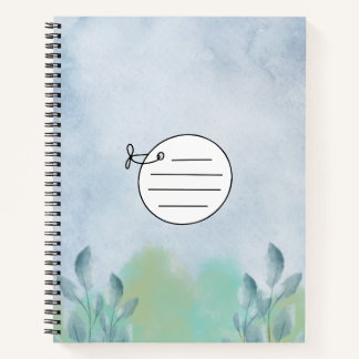 Cuaderno Bloc de notas azul simple