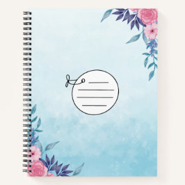 Cuaderno Bloc de notas azul simple