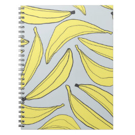 Cuaderno Bloc de notas bananas en amarillo