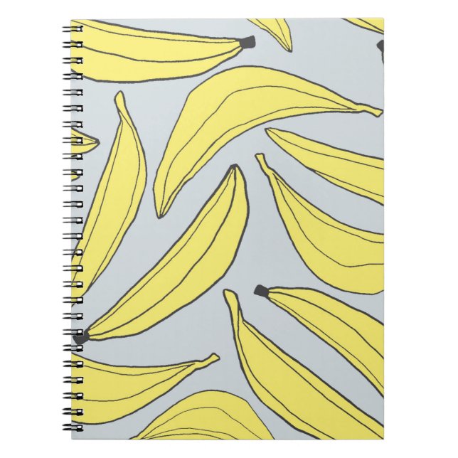 Cuaderno Bloc de notas bananas en amarillo (Frente)