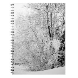 Cuaderno Bloc de notas blanco de invierno