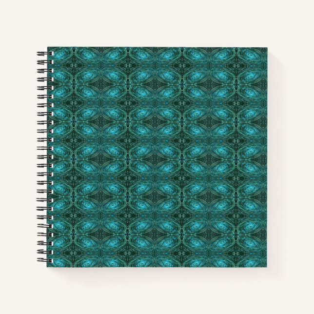 Cuaderno Bloc de notas Blue Green Galaxy (Anverso)