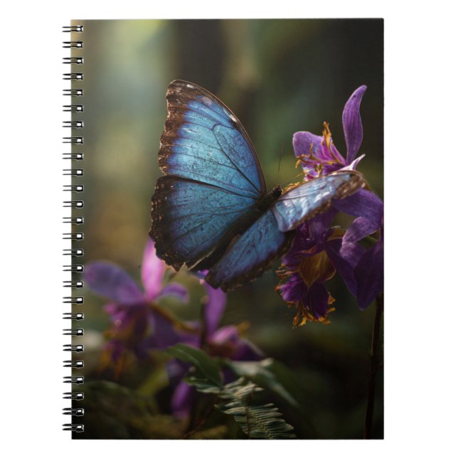 Cuaderno Bloc de notas Blue Morpho Iris (Frente)