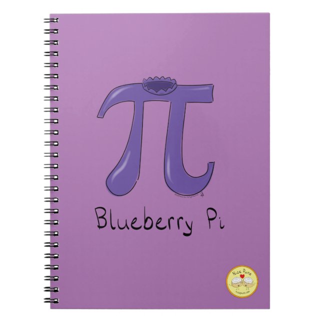 Cuaderno Bloc de notas Blueberry Pi Cute Math Pi Day (Frente)