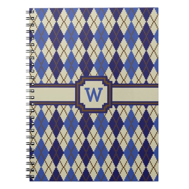Cuaderno Bloc de notas Blueberry Scone Argyle (Frente)
