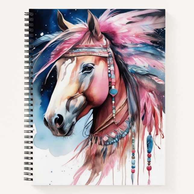 Cuaderno Bloc de notas Boho Horse (Anverso)