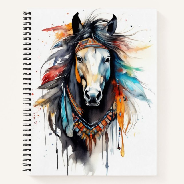 Cuaderno Bloc de notas Boho Horse (Anverso)