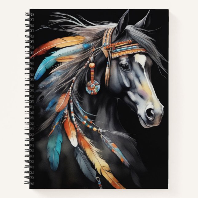 Cuaderno Bloc de notas Boho Horse (Anverso)