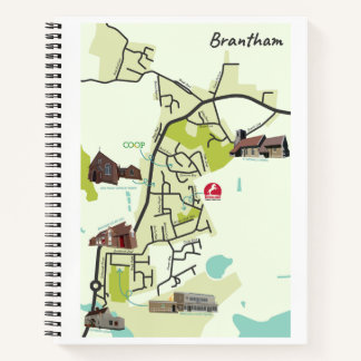 Cuaderno Bloc de notas Brantham Map con páginas cuadradas m