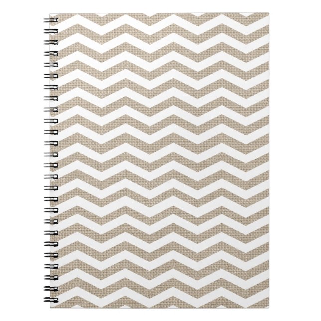 Cuaderno Bloc de notas Burlap Chevron (Frente)