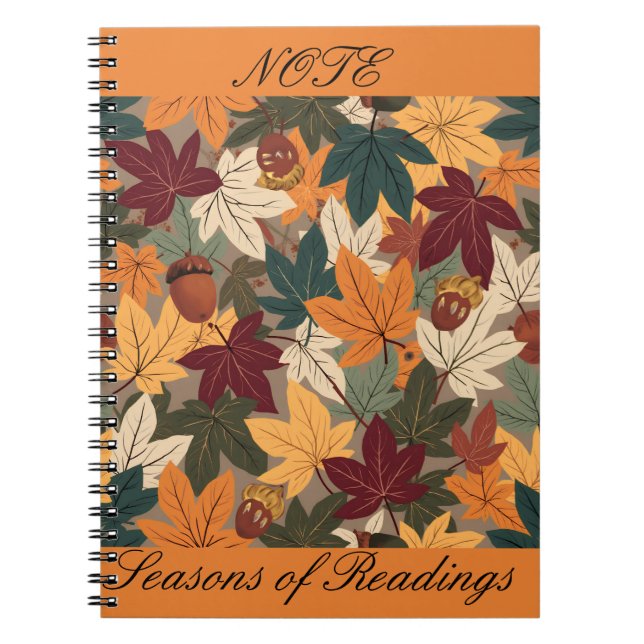 Cuaderno Bloc de notas "Caída de hojas" (Frente)