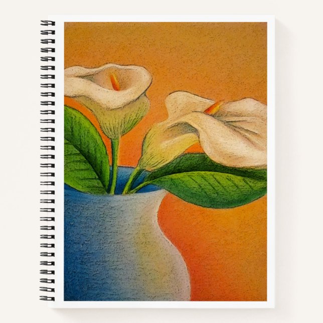 Cuaderno bloc de notas Calla Lilies (Anverso)
