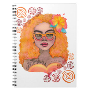Cuaderno Bloc de notas Chica naranja