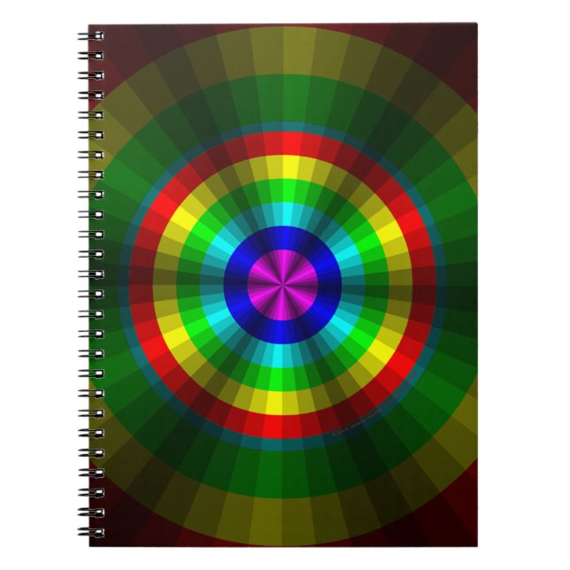 Cuaderno Bloc de notas con arco iris de ilusión óptica (Frente)