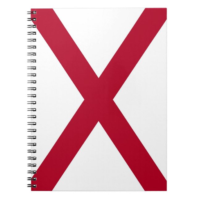 Cuaderno Bloc de notas con bandera de Alabama (Frente)