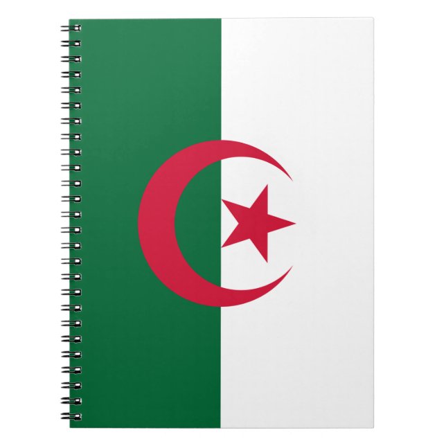 Cuaderno Bloc de notas con bandera de Argelia (Frente)