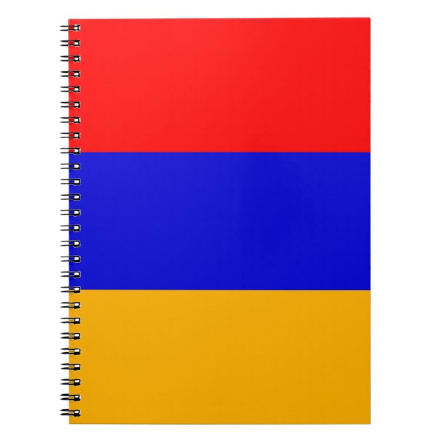 Cuaderno Bloc de notas con bandera de Armenia (Frente)