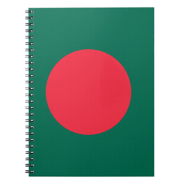 Cuaderno Bloc de notas con bandera de Bangladesh (Frente)