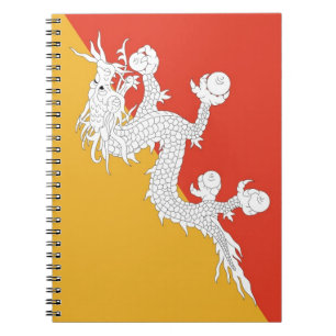 Cuaderno Bloc de notas con bandera de Bután