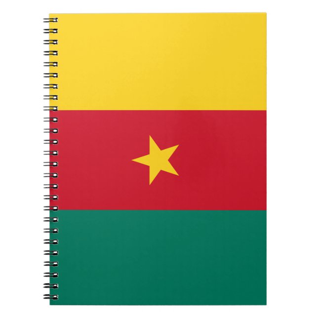 Cuaderno Bloc de notas con bandera de Camerún (Frente)