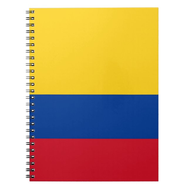 Cuaderno Bloc de notas con bandera de Colombia (Frente)