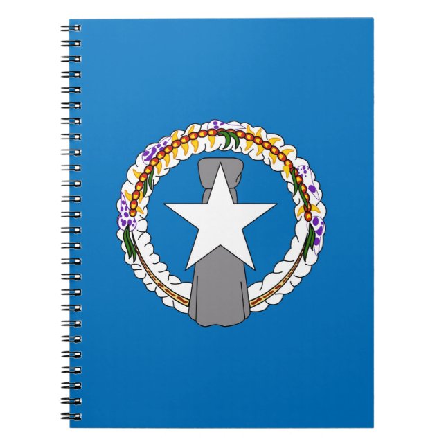Cuaderno Bloc de notas con bandera de las Islas Marianas de (Frente)
