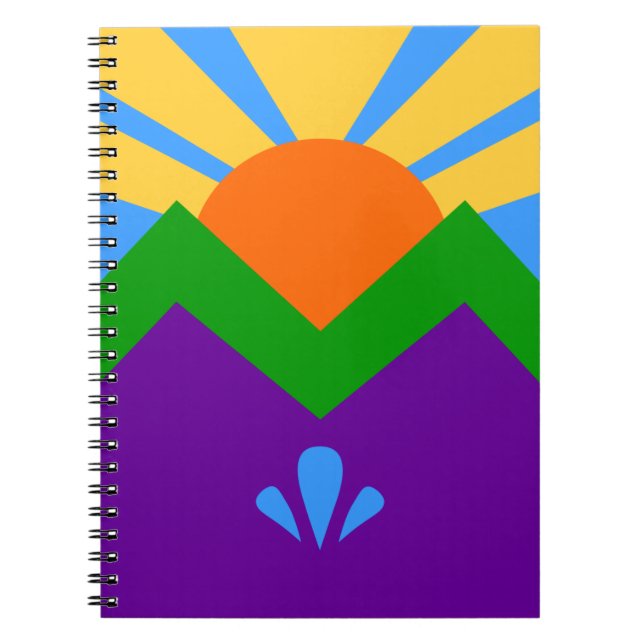 Cuaderno Bloc de notas con bandera de Manitou Springs, Colo (Frente)
