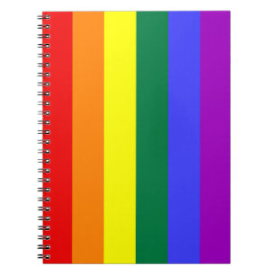 Cuaderno Bloc de notas con bandera de orgullo arco iris