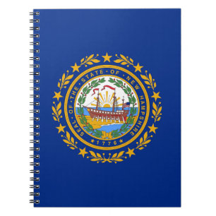 Cuaderno Bloc de notas con bandera del estado de New Hampsh