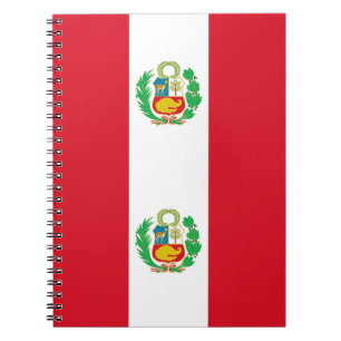 Cuaderno Bloc de notas con bandera del Perú