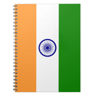Cuaderno Bloc de notas con bandera india