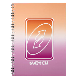 Cuaderno Bloc de notas con bandera lesbiana de estilo Switc
