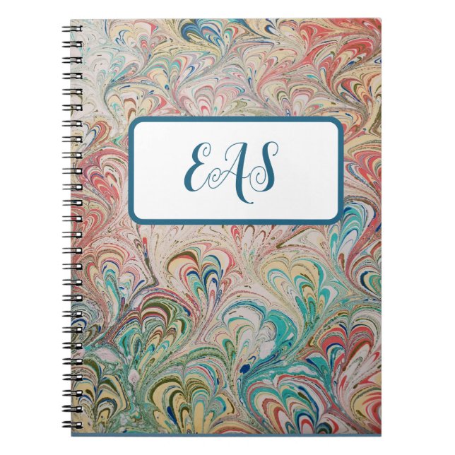 Cuaderno Bloc de notas con bonito y monograma (Frente)