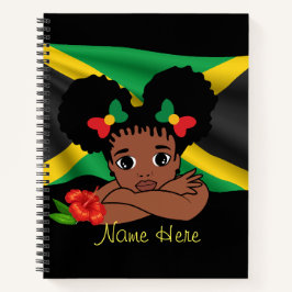 Cuaderno Bloc de notas con Chica de bandera jamaiquina pers