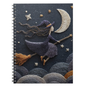 Cuaderno Bloc de notas con cielo satelital para brujas