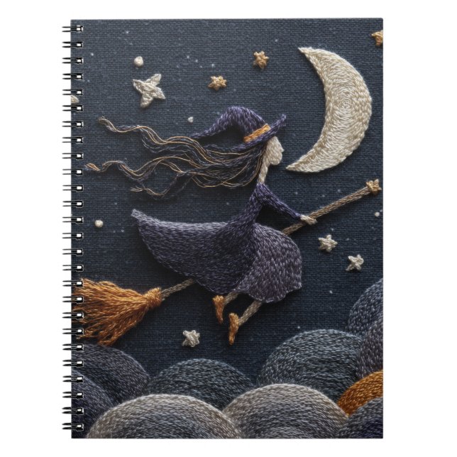 Cuaderno Bloc de notas con cielo satelital para brujas (Frente)