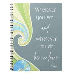 Cuaderno Bloc de notas con cita poética de Rumi